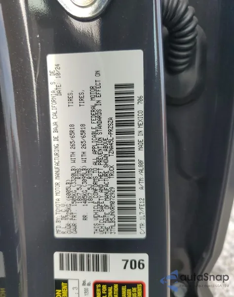 2024 Toyota Tacoma from USA, damaged, VIN 3TMLB5JNXRM072929